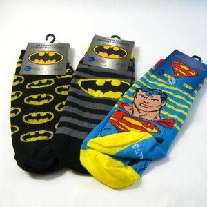 3PR Wholesale Lot Women's Superman Batman Character No Show Athletic Socks